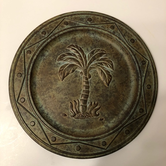 Other - Palm Tree Metal Decor Plate. (Not for Food)